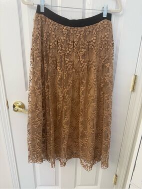 Beymen Club Floral Embroidered Midi Skirt